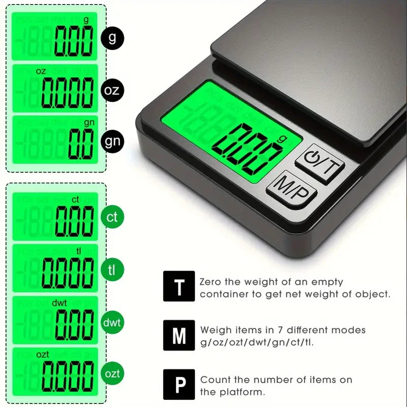 https://jewerlyhaven720.com/ Pocket Scale 1000g X 0.1g - Digital Gram, Food, Jewelry, Precision Ounces/Grains Scale with Backlit LCD - Mini Scale for Travel
