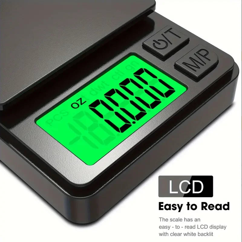 https://jewerlyhaven720.com/ Pocket Scale 1000g X 0.1g - Digital Gram, Food, Jewelry, Precision Ounces/Grains Scale with Backlit LCD - Mini Scale for Travel