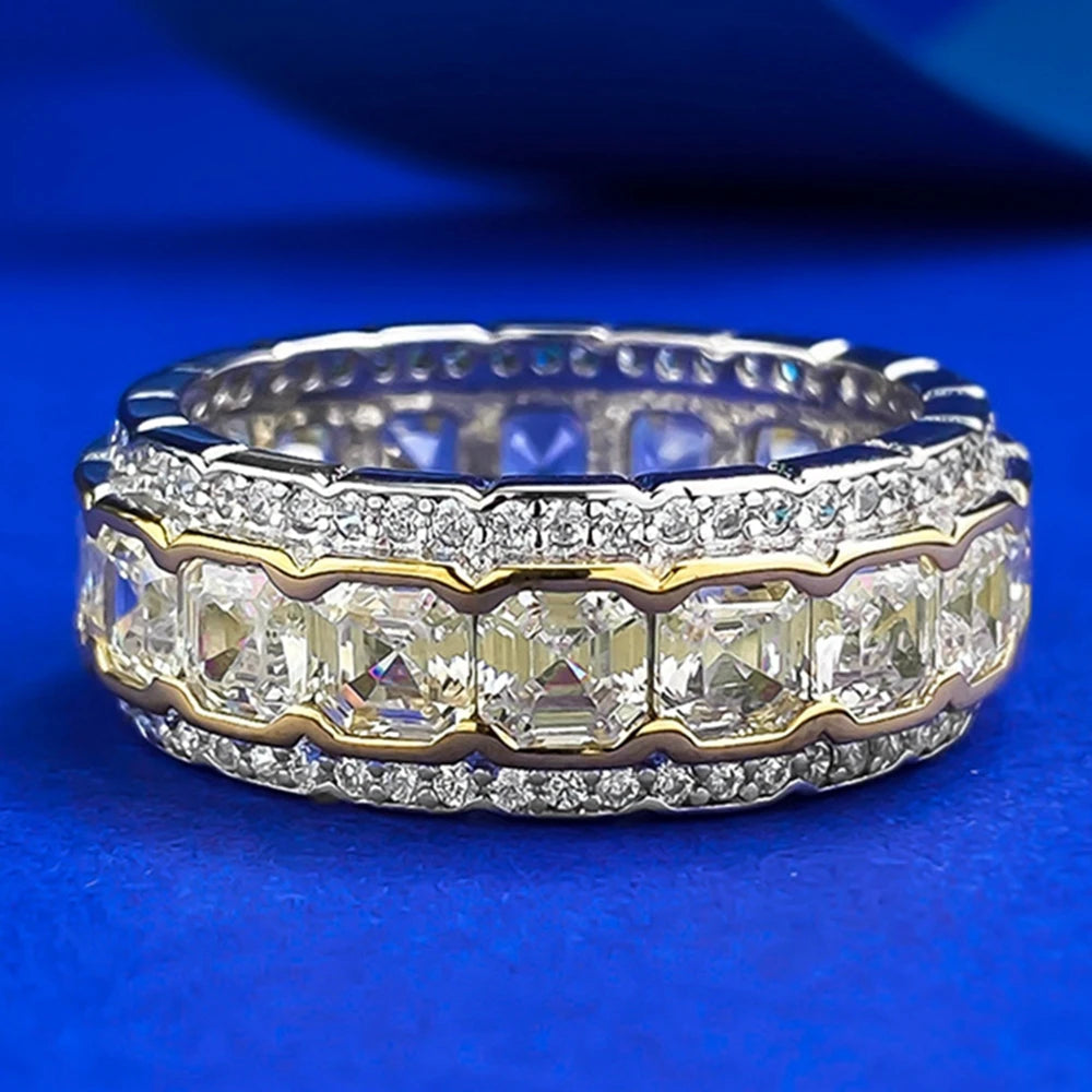 Jewelryhaven720™ 925 Sterling Silver High Carbon Gemstone Diamond Ring. Perfect Anniversary Gift for Women