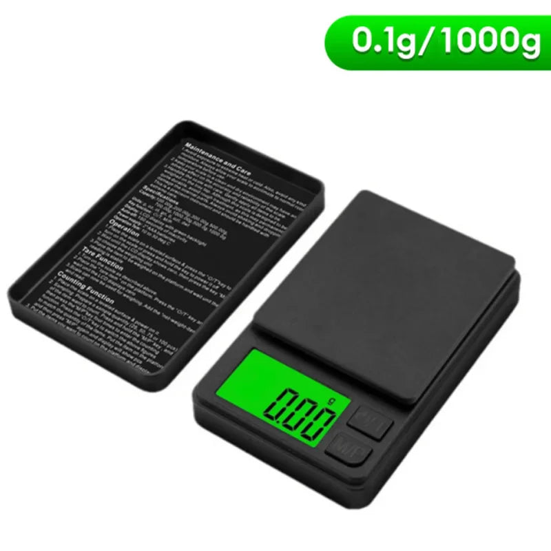 https://jewerlyhaven720.com/ Pocket Scale 1000g X 0.1g - Digital Gram, Food, Jewelry, Precision Ounces/Grains Scale with Backlit LCD - Mini Scale for Travel