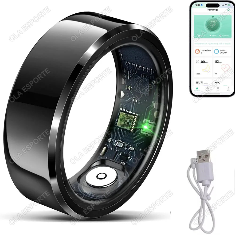 Jewelryhaven720™ 2025 Smart Ring Blood Pressure Heart Rate Sleep Monitoring Smartring IP68 & 5ATM Waterproof Multi-sport Mode Smartring Man Women