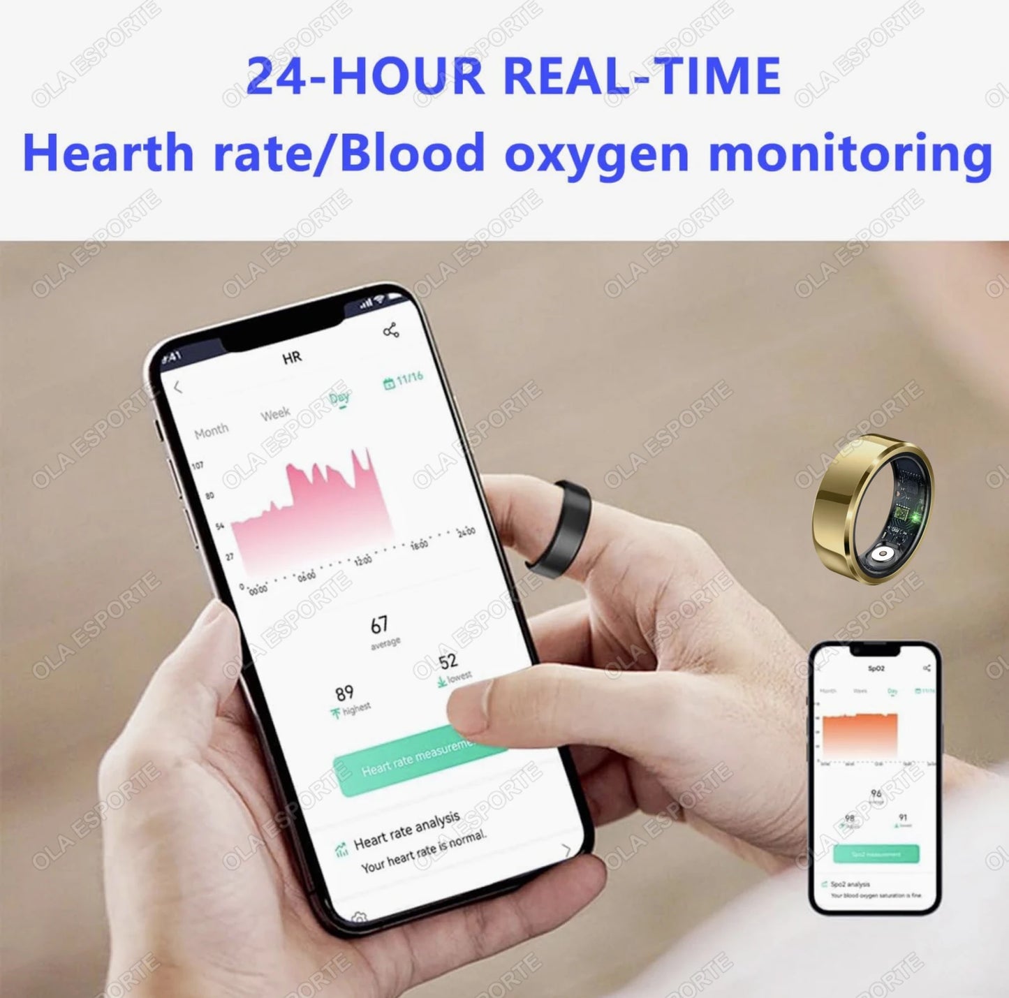 Jewelryhaven720™ 2025 Smart Ring Blood Pressure Heart Rate Sleep Monitoring Smartring IP68 & 5ATM Waterproof Multi-sport Mode Smartring Man Women