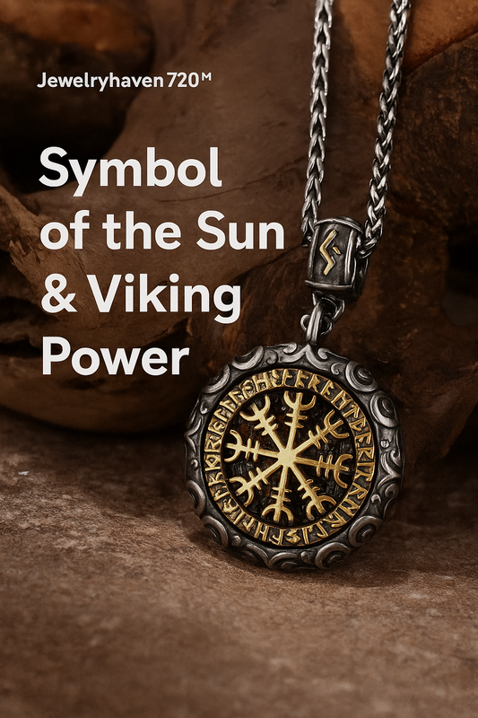 Jewelryhaven720™ Norse Rune Bead Vikings Compass Trident Necklaces Vintage . Men Stainless Steel Hollow Out Sun Amulet Pendant Scandinavian Jewelry