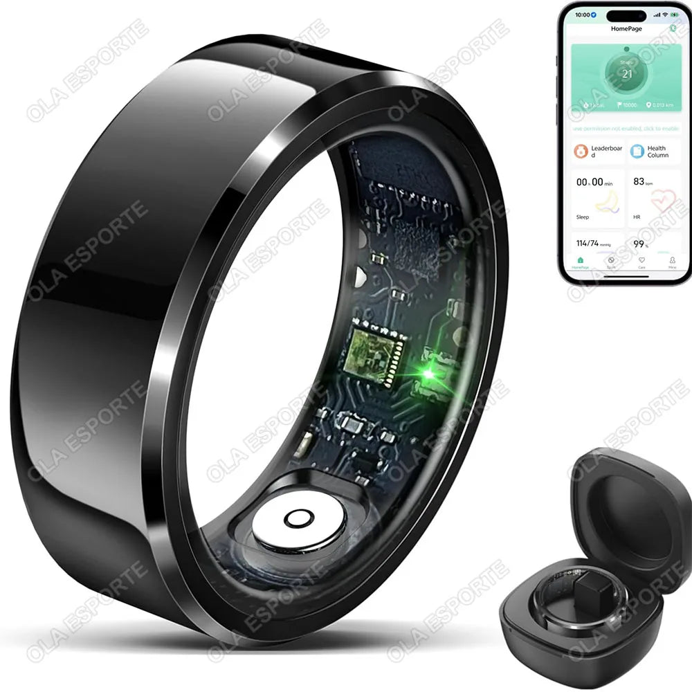 Jewelryhaven720™ 2025 Smart Ring Blood Pressure Heart Rate Sleep Monitoring Smartring IP68 & 5ATM Waterproof Multi-sport Mode Smartring Man Women
