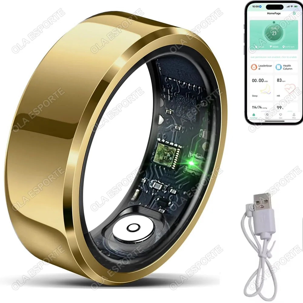 Jewelryhaven720™ 2025 Smart Ring Blood Pressure Heart Rate Sleep Monitoring Smartring IP68 & 5ATM Waterproof Multi-sport Mode Smartring Man Women