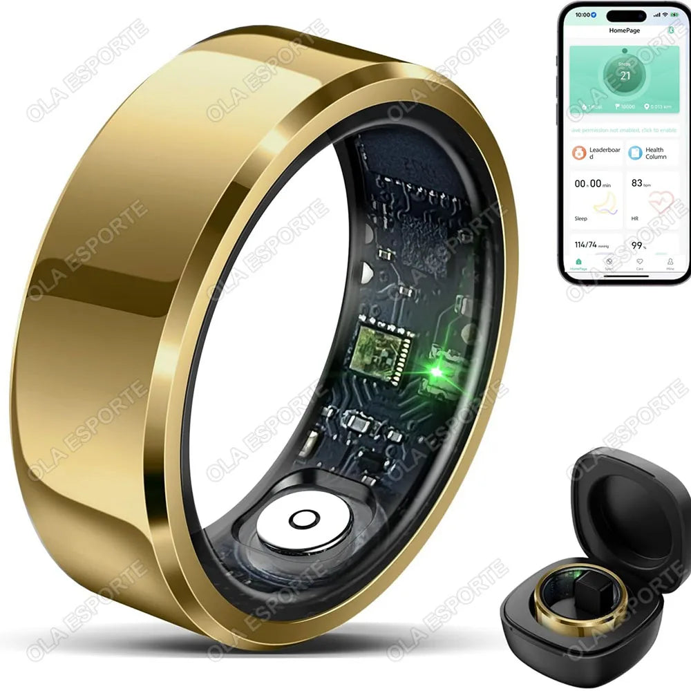 Jewelryhaven720™ 2025 Smart Ring Blood Pressure Heart Rate Sleep Monitoring Smartring IP68 & 5ATM Waterproof Multi-sport Mode Smartring Man Women
