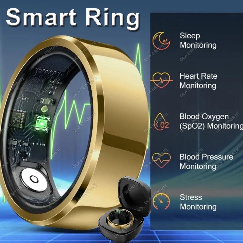 Jewelryhaven720™ 2025 Smart Ring Blood Pressure Heart Rate Sleep Monitoring Smartring IP68 & 5ATM Waterproof Multi-sport Mode Smartring Man Women